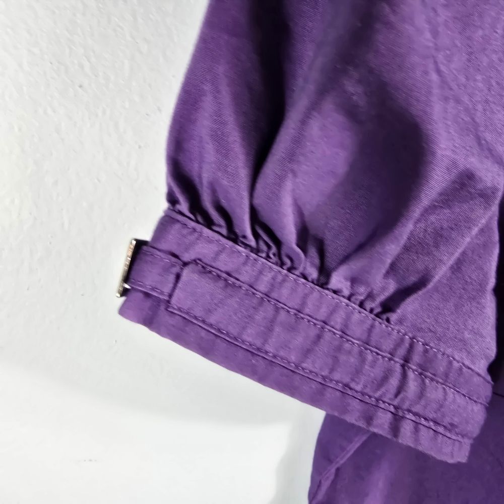 Apt. 9 Deep Purple Puff-Sleeve Button-Down Shirt Size Pm - Picture 7 of 11